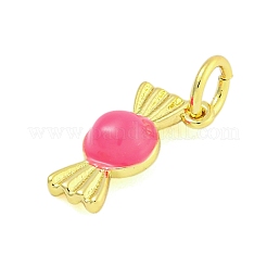 Emaille-Anhänger aus Messing mit Gestellbeschichtung&nbsp;KK-U021-04B-G