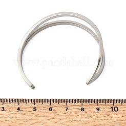 Braccialetti a polsino in acciaio inossidabile 304 per donna&nbsp;BJEW-D408-29P