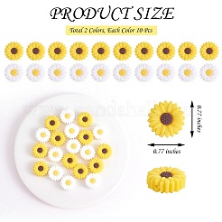 20 Stück 2 Stile Daisy Flower Silikon Fokalperlen&nbsp;JX649A