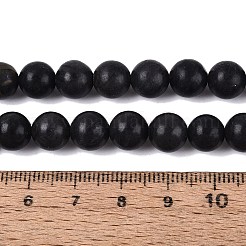 Stränge aus natürlichen schwarzen Gold-Edelsteinperlen&nbsp;G-Q601-13A-09