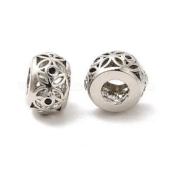 Rack-Plattierung Messing Micro Pave Kubisch Zirkonia European Beads&nbsp;KK-C010-01