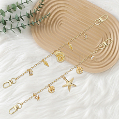 2 cadena decorativa para bolso de latón oceánico de 2 estilos&nbsp;HJEW-SC0003-24A