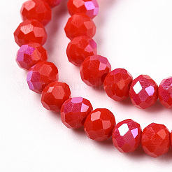 Chapelets de perles en verre opaque de couleur unie&nbsp;EGLA-A034-P4mm-L24
