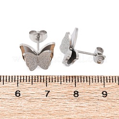 Anlaufgeschützte Ohrstecker aus 304 Edelstahl&nbsp;LS-EJEW-H367-19P
