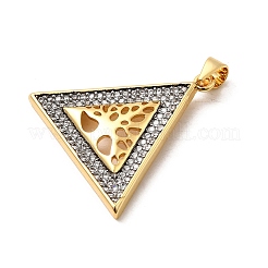 Pendentifs avec zircon cubiques à micro-pavés en laiton&nbsp;KK-A266-02C-G