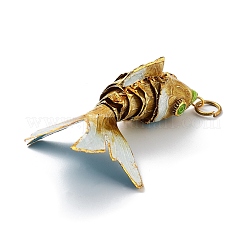 Pendentifs cloisonnés en laiton&nbsp;KK-P251-A03-G