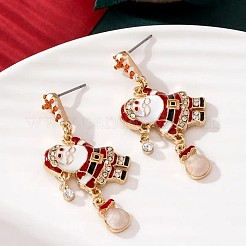 Ohrstecker aus Emaille mit Weihnachtsmann-Motiv&nbsp;FS-WGFB69C-01