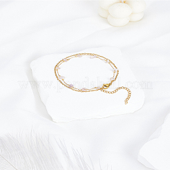 1 Stück mehrsträngige Armbänder aus natürlichen Achatsplittern&nbsp;BJEW-LP0003-22B