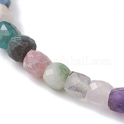Braccialetti elastici con perline di pietre preziose miste naturali per le donne&nbsp;BJEW-JB13335
