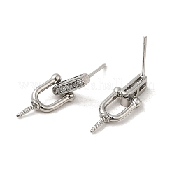 Messing micro pave zirkonia-ohrstecker-Zubehör&nbsp;KK-M270-31P