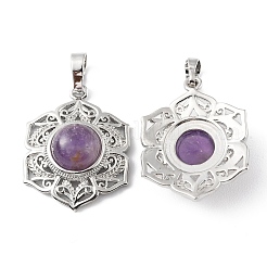 Natürlichen Amethyst Edelsteinanhänger&nbsp;G-P498-02P-04