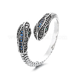 Messing Micro Pave Zirkonia Manschette offene Ringe&nbsp;WG32C77-01