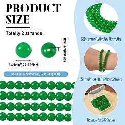 2 brin de perles de jade malaisien naturel&nbsp;G-TA0003-35A-04