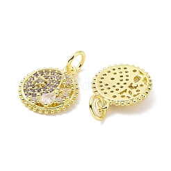 Micro spianare pendenti in ottone dorato zirconi&nbsp;KK-L209-056G-03