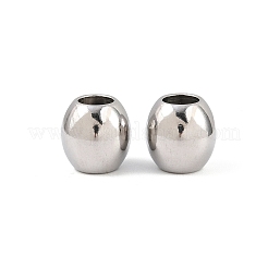 Cuentas europeas de acero inoxidable 304 resistentes al deslustre&nbsp;LS-STAS-E034-4