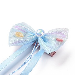 Pince à cheveux alligator ruban long nœud papillon&nbsp;LS-PHAR-D013-03D