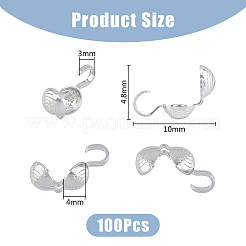100 Stück Messingperlenspitzen&nbsp;KK-DC0003-67