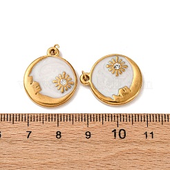 Pendentifs en acier inoxydable 304 émaillés&nbsp;STAS-U061-03G