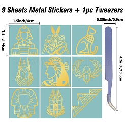 Pegatinas autoadhesivas impermeables con imagen de metal de níquel&nbsp;DIY-WH20016-001