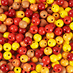 240pcs 6 Farben natürliche Holzperlen&nbsp;WOOD-TA0002-74D