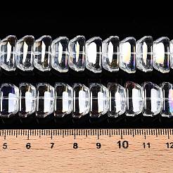Transparentes perles de verre de galvanoplastie brins&nbsp;EGLA-N012-12