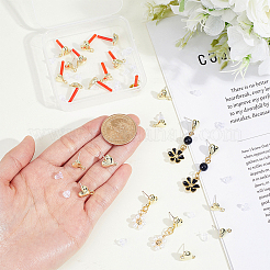 24 stücke 3 arten legierung herz stud ohrringe Zubehörse&nbsp;FIND-GA0008-31