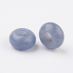 Gefärbte und erhitzte natürliche blaue Aventurin-Europäische Perlen&nbsp;G-G740-14x8mm-18