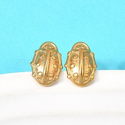 Orecchini a bottone in acciaio inossidabile 304 per donna&nbsp;EJEW-K243-16G