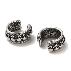 Orecchini a polsino in acciaio chirurgico inossidabile 316&nbsp;EJEW-D096-01E-AS