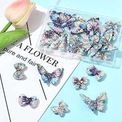 24 Stück 6 Stile UV-Beschichtung bedruckte undurchsichtige Acrylperlen&nbsp;PACR-FS0001-10