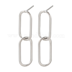 Ovale Ohrstecker aus 316er Edelstahl&nbsp;EJEW-D339-04P