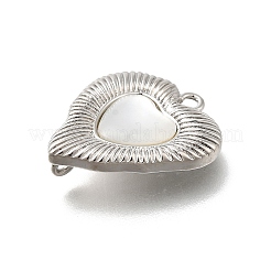 Pendentifs en coquillage blanc naturel pavé de laiton&nbsp;KK-U061-13P