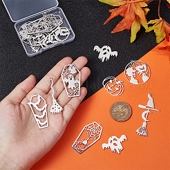 16 pz 8 pendenti in acciaio inossidabile stile Halloween 201&nbsp;STAS-UN0044-25
