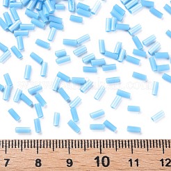 Perles de verre bugle couleurs opaques&nbsp;SEED-N005-001-B05