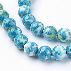 Chapelets de perle en jade d'un océan blanc synthétique&nbsp;X-G-B367-3