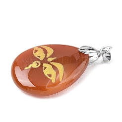 Pendentifs pierres précieuses naturelles mixtes&nbsp;G-F786-09O