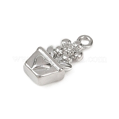 Pendentifs en zircone cubique clair en laiton&nbsp;KK-L238-08P