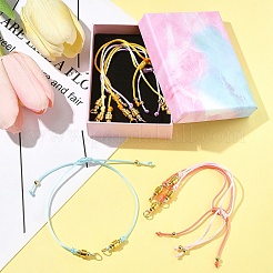 6 Stück 6 Farben geflochtene Nylonschnur zum Basteln von Armbändern&nbsp;AJEW-FS00001