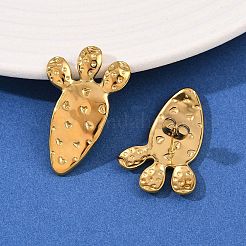 Boucles d'oreilles à tige en forme de carotte en acier inoxydable 304&nbsp;EJEW-I320-13G