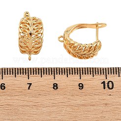Componenti per orecchini a cerchio in ottone Shegrace&nbsp;XGRQ79555-929G