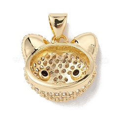 Pendentifs avec zircon cubiques à micro-pavés en laiton&nbsp;KK-M240-02F