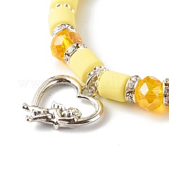 Bracciali elasticizzati fatti a mano con perle di argilla polimerica&nbsp;BJEW-JB06431