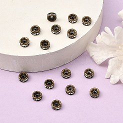 Messing Strass Zwischen perlen&nbsp;RB-A014-Z6mm-01AB-NF