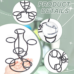 Présentoirs pour œufs de Pâques en fer à 7 fente&nbsp;ODIS-WH0058-21B-EB
