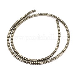 Unterlegscheibe natürliche pyritperlenstränge&nbsp;G-I126-12-6x4mm