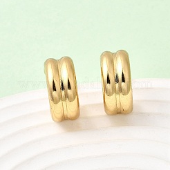 Zweilagige C-förmige Ohrstecker aus 201 Edelstahl&nbsp;X-EJEW-Z151-11G-02