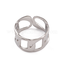 Bagues manchettes en acier inoxydable 304 anti-ternissement pour femmes&nbsp;RJEW-G285-07P