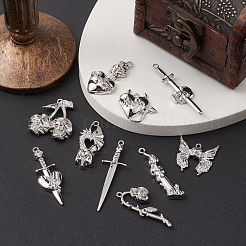 10 Stück 10-Stil-Halloween-Thema-Rack-Anhänger aus Legierung&nbsp;FIND-YW0003-84