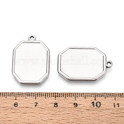 Cabochon-Fassungen für Anhänger aus Edelstahl 304&nbsp;STAS-N108-75P
