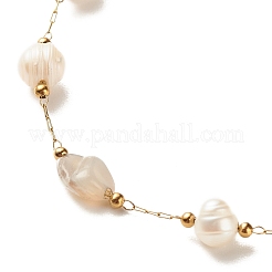 Bracciale in agata naturale del Botswana e perline&nbsp;BJEW-JB08293-02